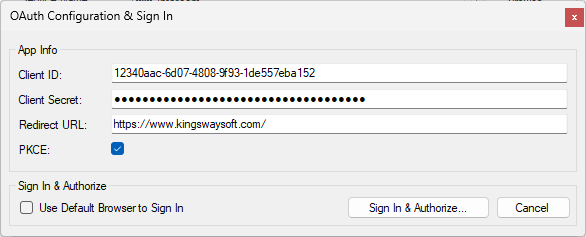 SSIS REST Intercom Connection Manager - OAuth page